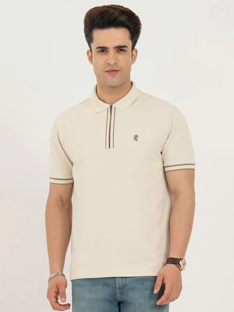 Polo T Shirts for Men in Beige | Classic Polo T Shirts — S / Beige