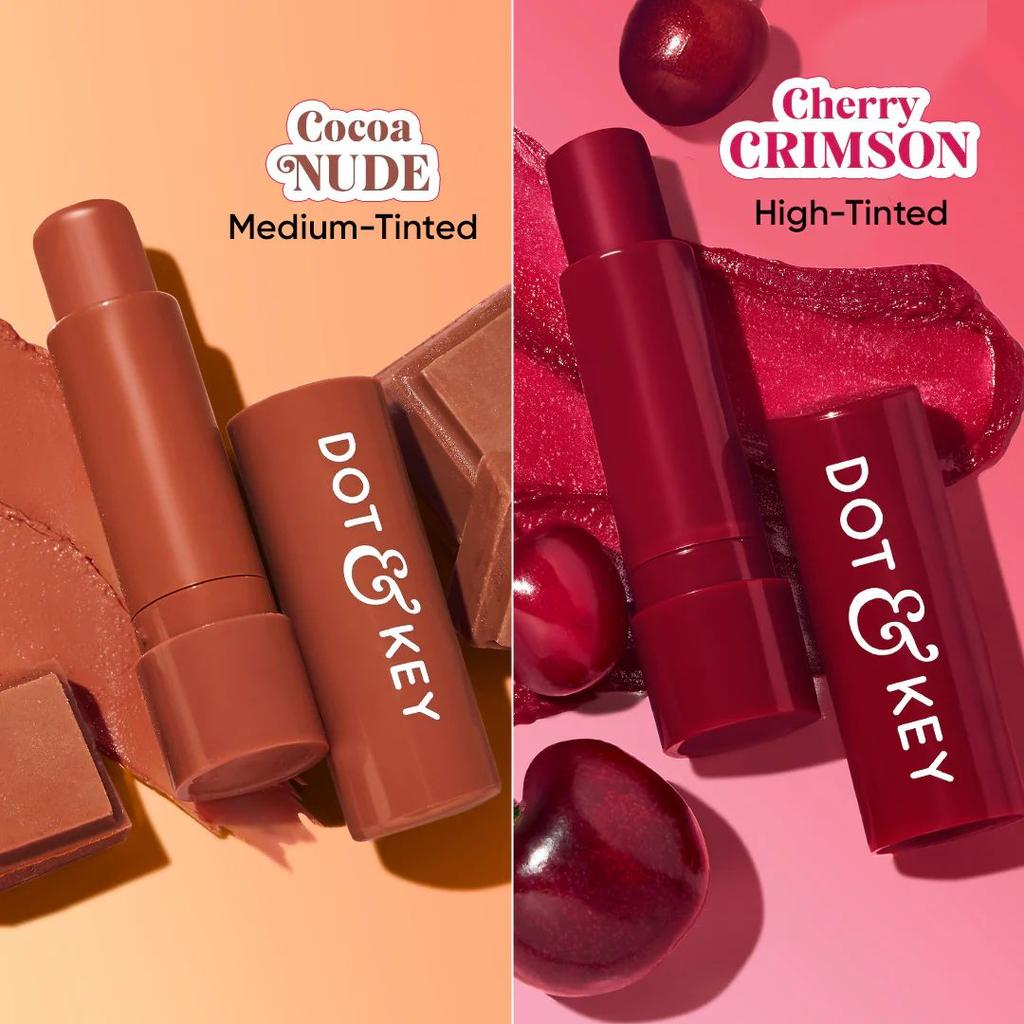 SPF 50+ Barrier Repair Hydrating Lip Balm - Pack of 2 — Cocoa Nude + Cherry Crimson