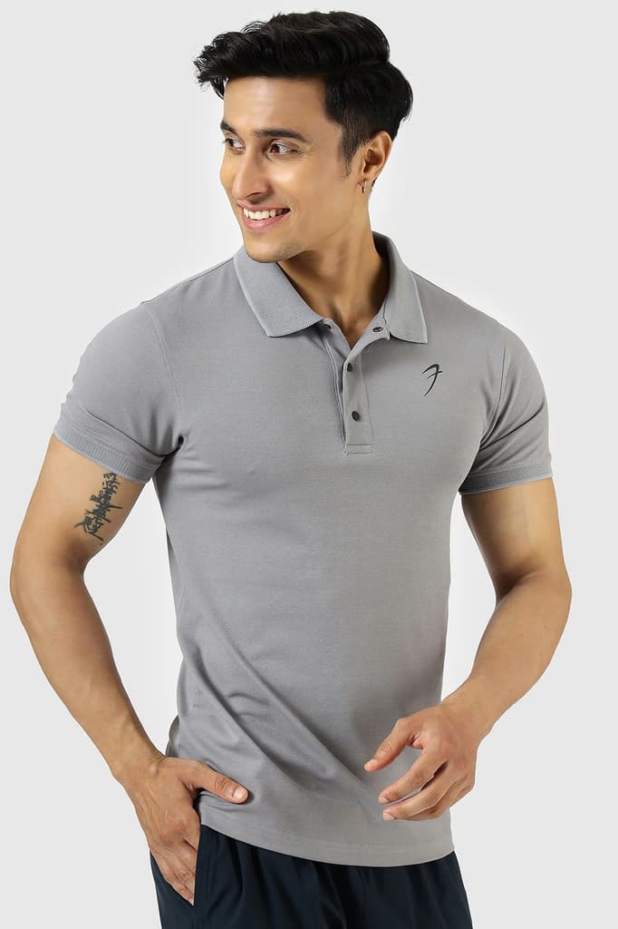 Aura Polo T-shirt Grey — photo 4