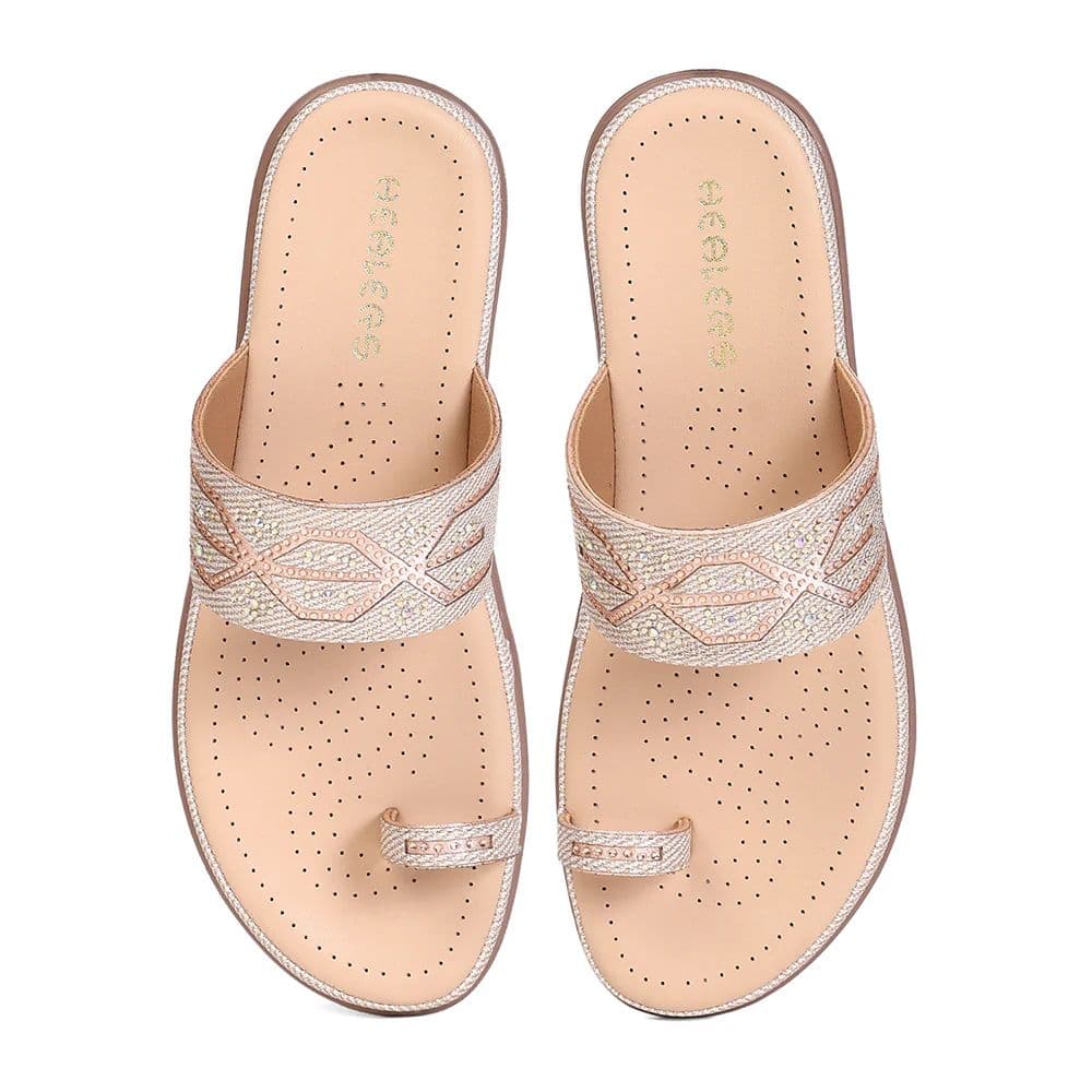 Healers ESL-2 Women's Peach Casual Slip-On Slippers - PARTY EDIT Special — photo 6