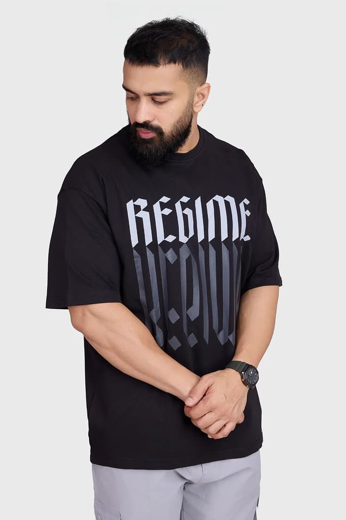 Regime Oversized T-shirts Black — photo 2