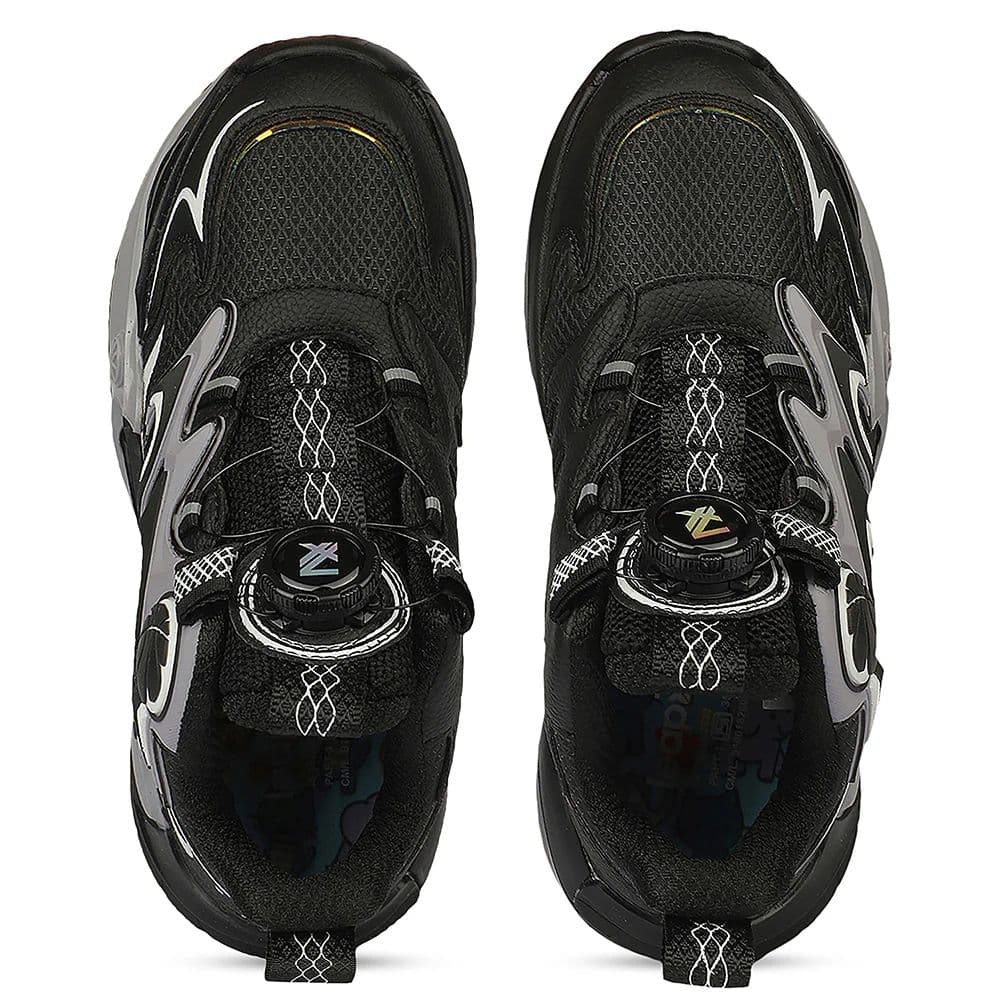 Leap7X ZLP-XK-10 Black Sports Non lacing Walking Shoes for Kids By Liberty — photo 8