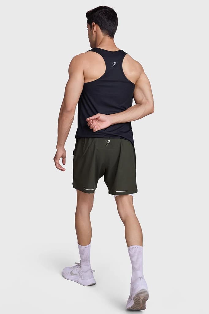 2 in 1 Mesh Shorts Olive — photo 5