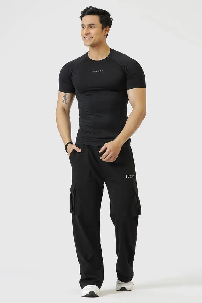 Power Seamless T-shirt Black/Fuaark — photo 2