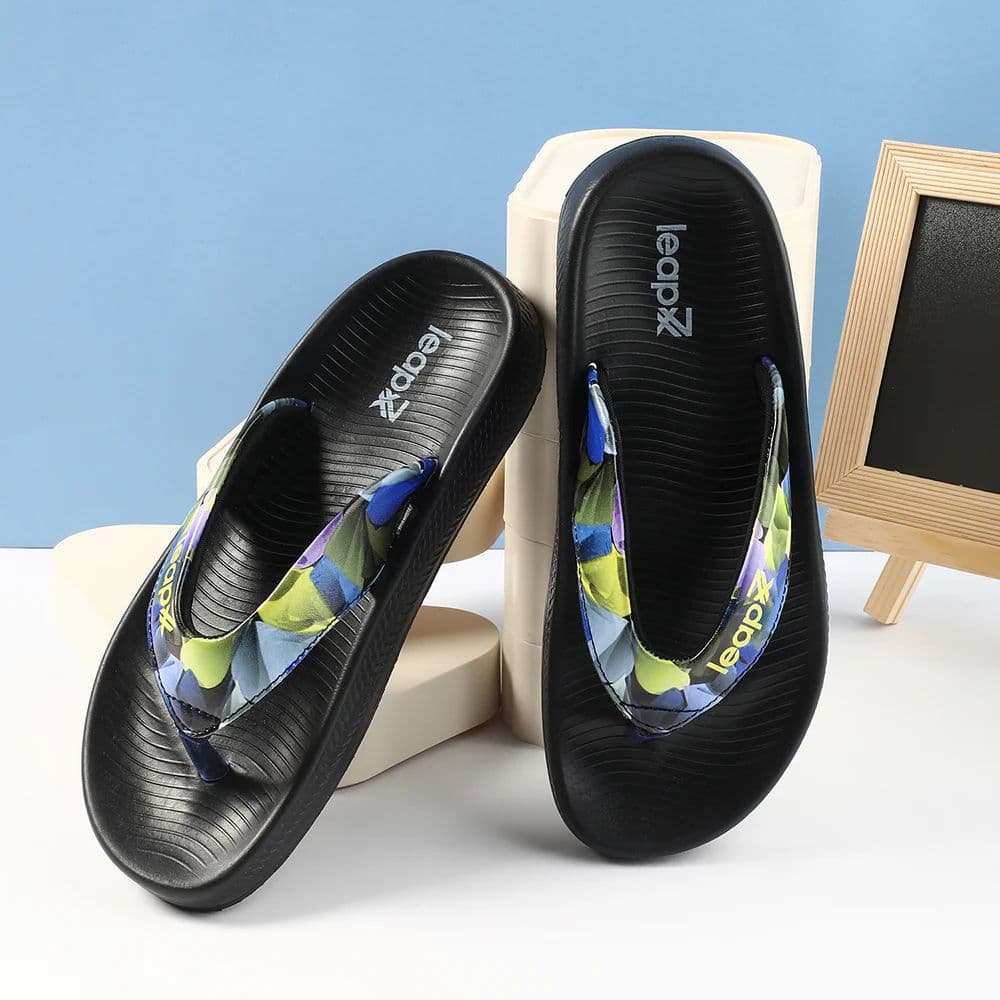 Leap7x Black Casual Flip-Flop For Women NITWALK-L3 By Liberty — photo 4