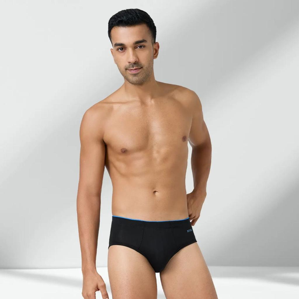 Super Combed Cotton-Modal Briefs - Black Knight — photo 5