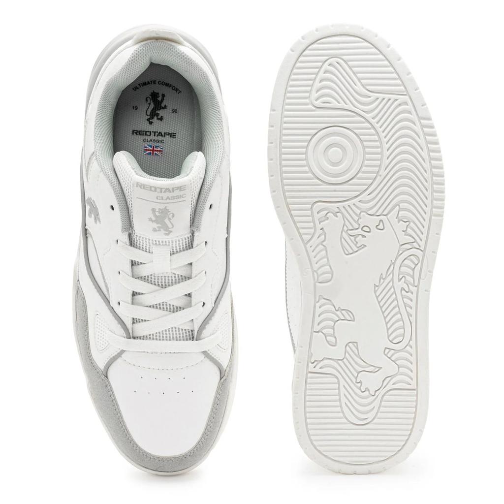 Sneakers for Men in White and Grey | Casual Low-Cut Lifestyle Shoes. — photo 5