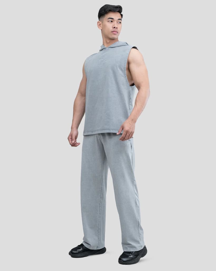 Acid Wash Sleeveless Hoodie — photo 7