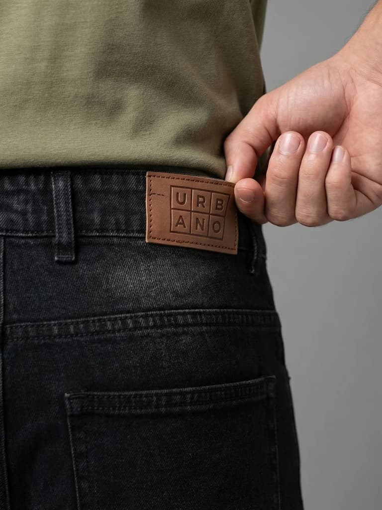 Men's Black Relaxed Fit Washed Denim Jeans Non-Stretchable — photo 6