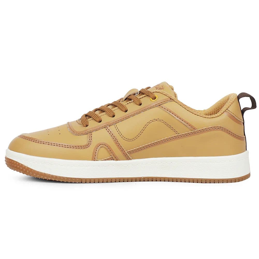 LEAP7X Tan Casual Lacing Sneakers for Men SNOOKEY-1E by Liberty — photo 5