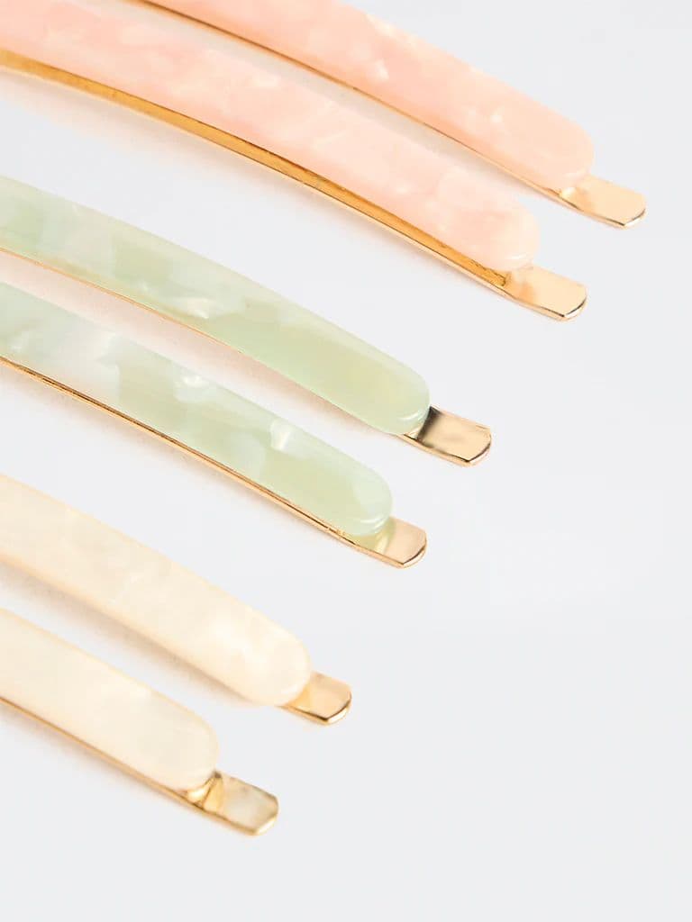 Westside Accessories Multicolour Acrylic Fancy Clips – Pack of 6 — photo 3