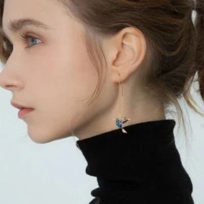 Tiny HummingBird Earrings — photo 3