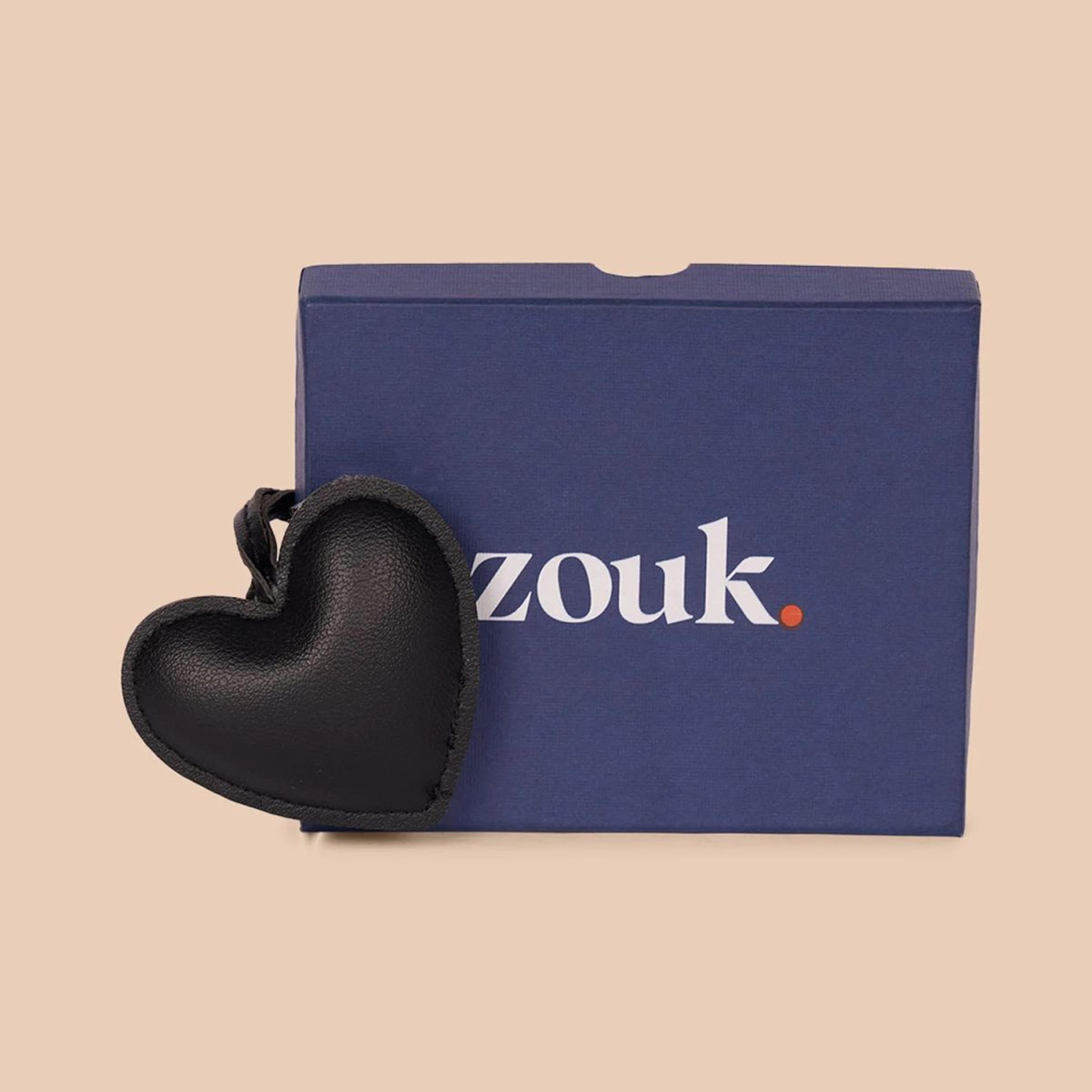 Small Heart Bag Charm - Black