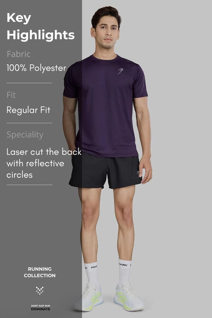 Laser Cut Running T-shirt Violet — photo 7