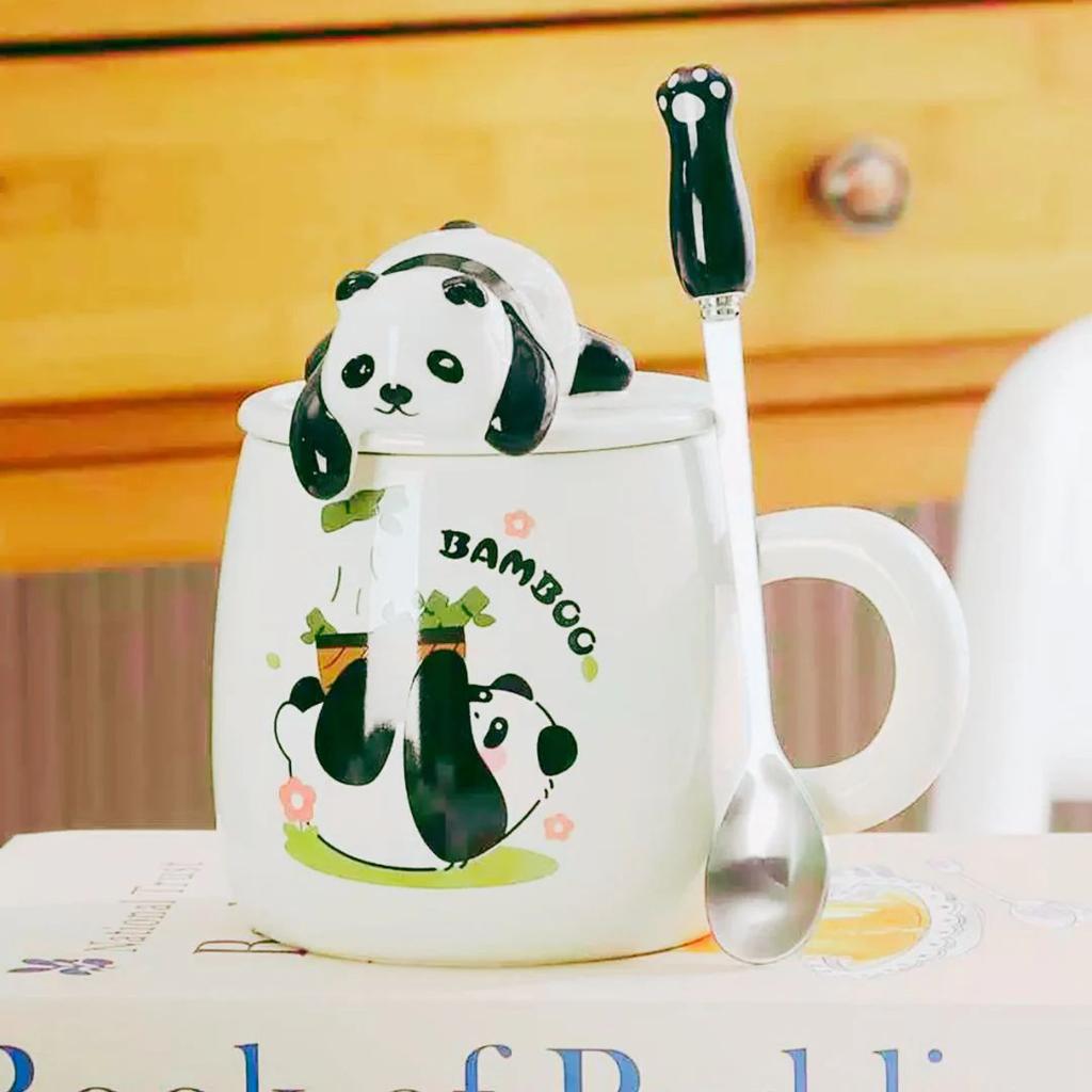 Beary Morning - Panda Mug with Lid and Spoon — photo 3