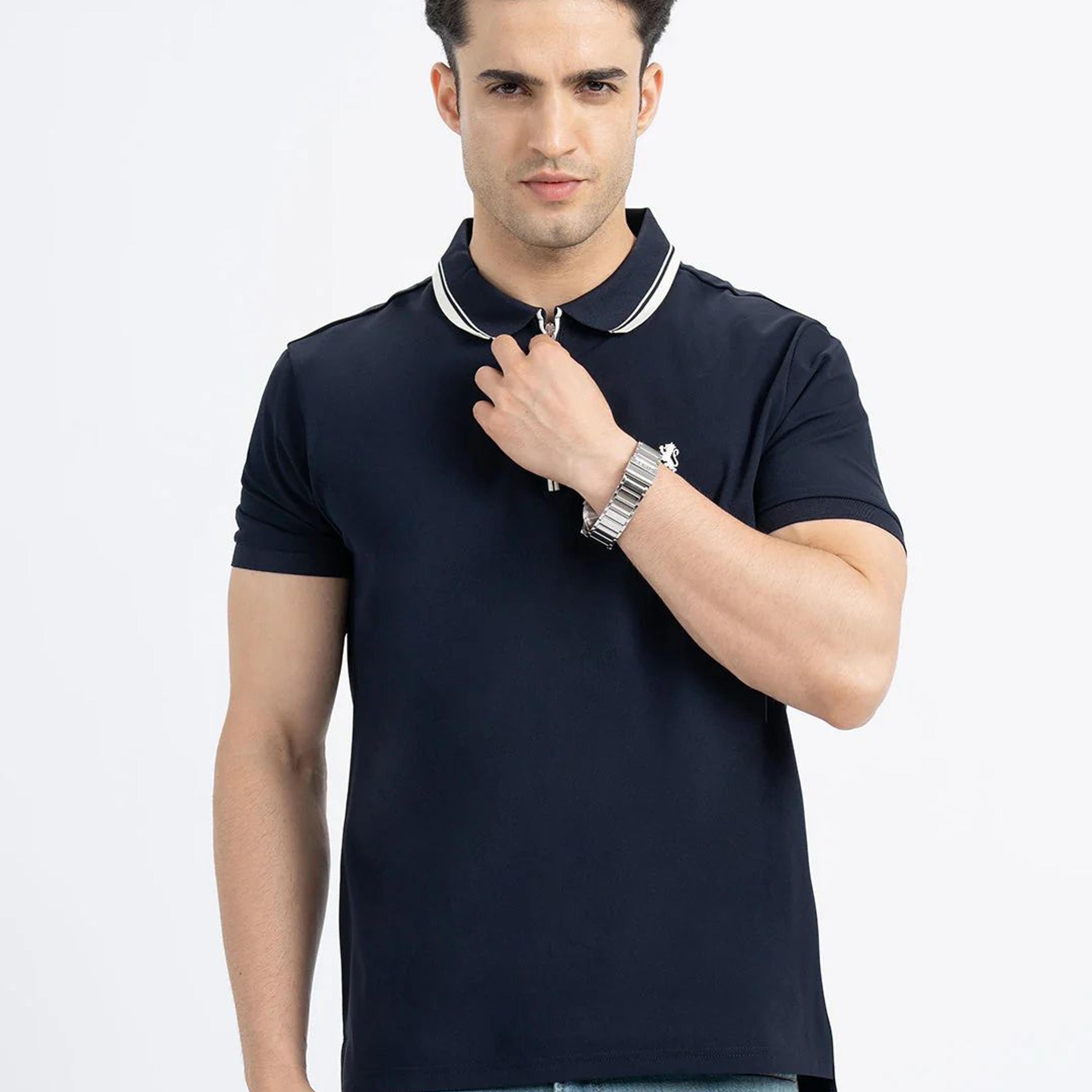 T Shirts for Men in Navy | Polo Half Sleeve T Shirt