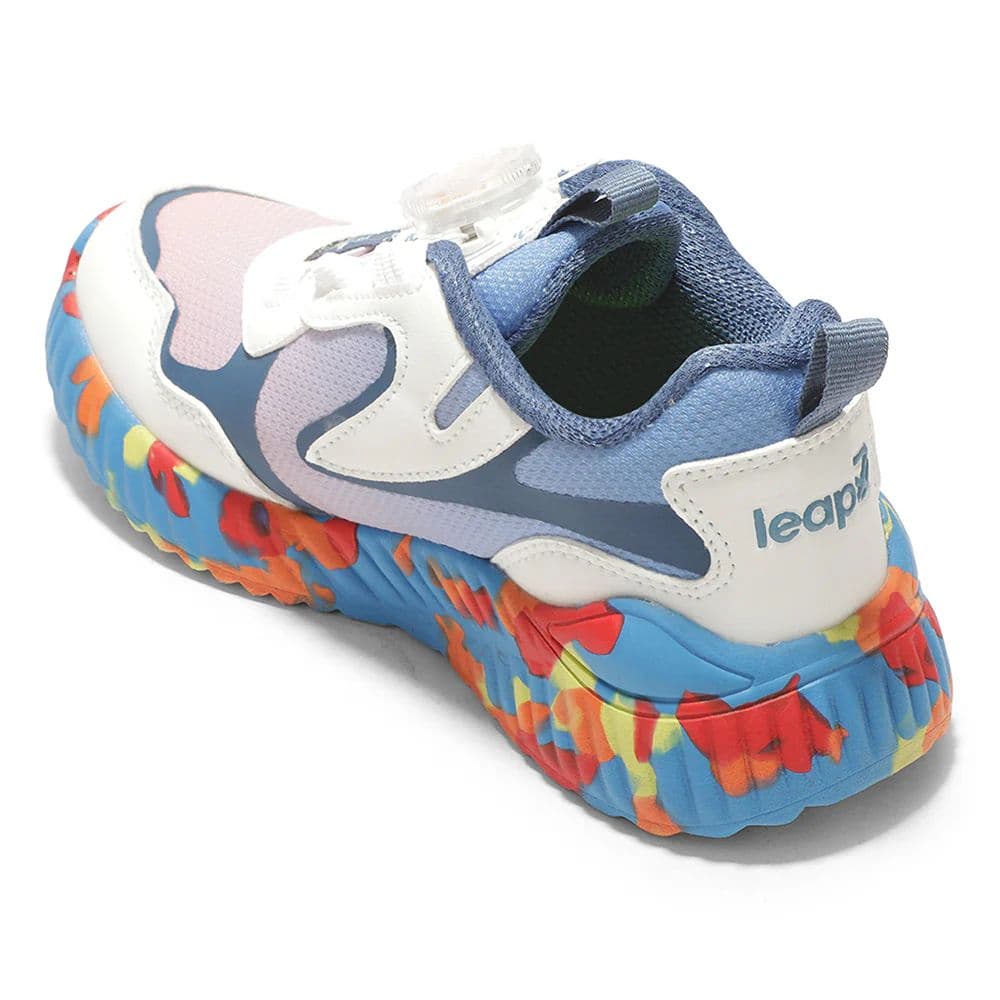 LEAP7X Blue Sports Non Lacing Walking Shoes for Kids NITKID-20 by Liberty — photo 4