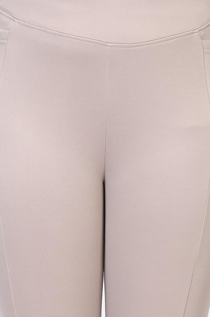 White Solid Flared Woven Tights — photo 6