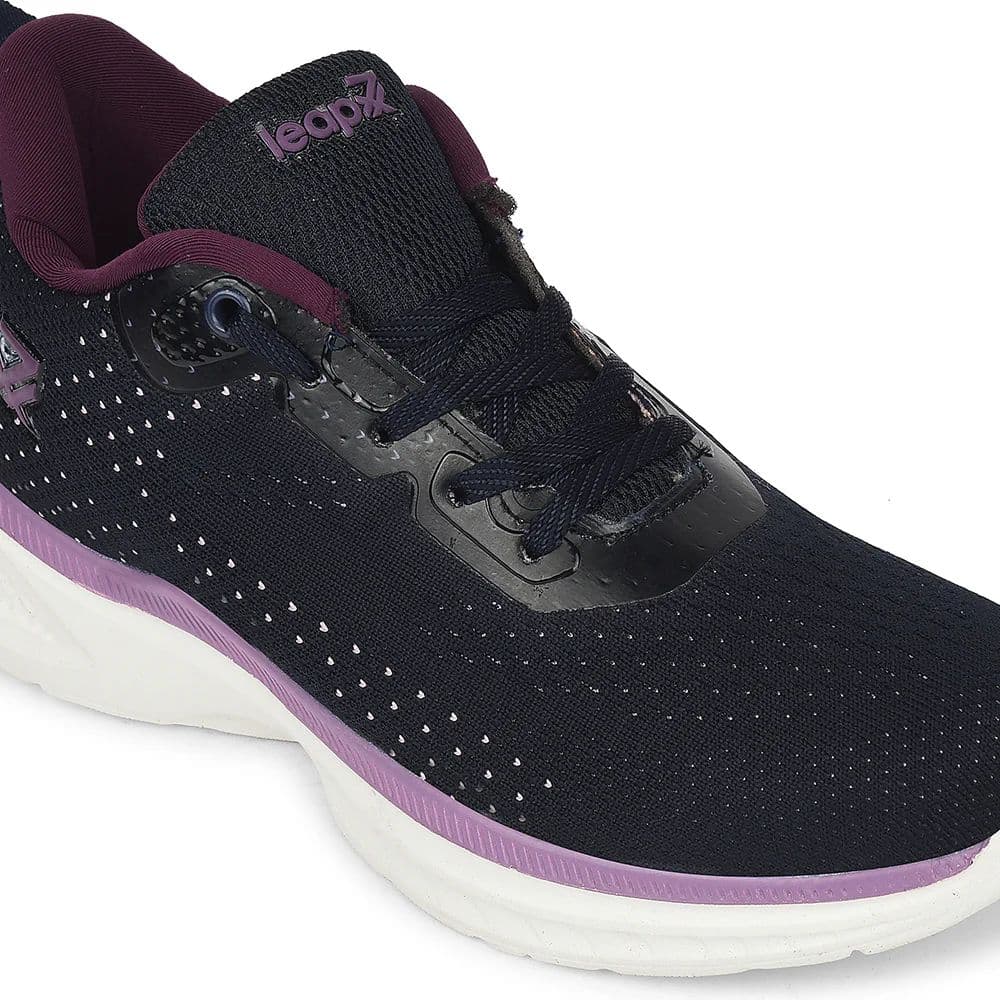 Leap7x Navy Blue Sports Lacing Running Shoes For Women GHD-10 By Liberty — photo 4