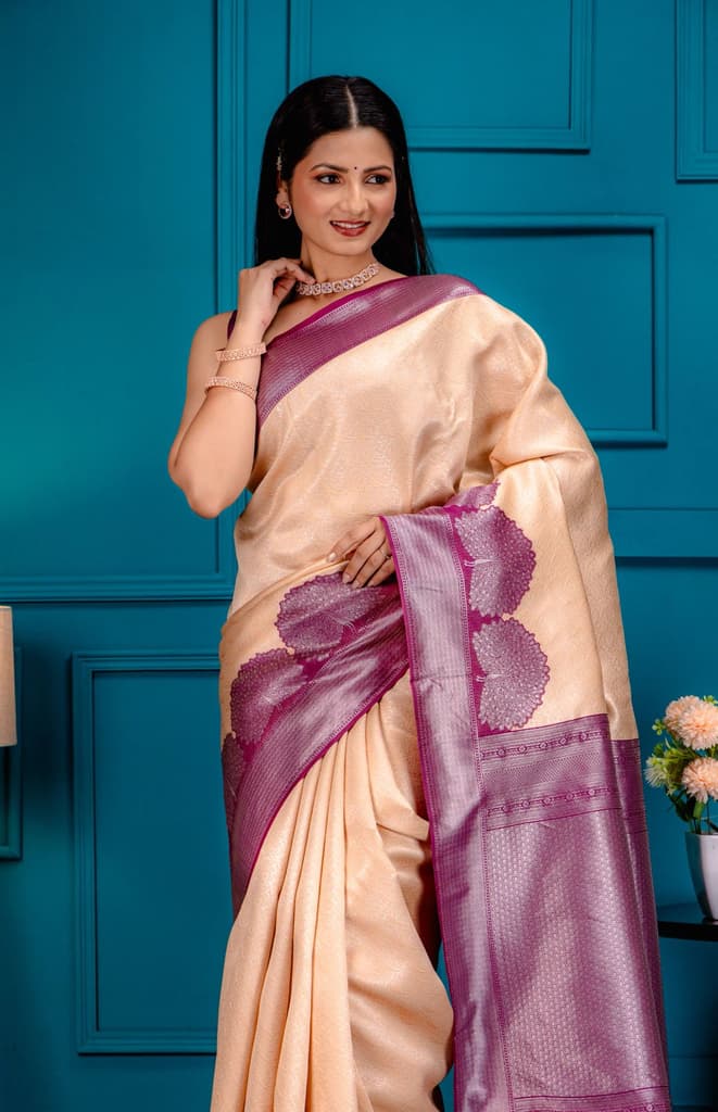 Mimosa Women's Woven Design Banarasi Style Art Silk Saree With Blouse Piece : SA00001803PCFREE — photo 2