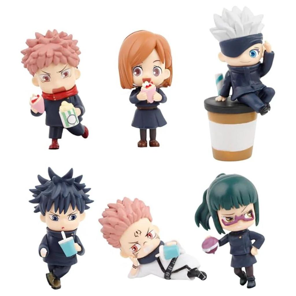 JJK Snack Squad – Sorcerers n Snacks Edition Figurines (6pc Set)