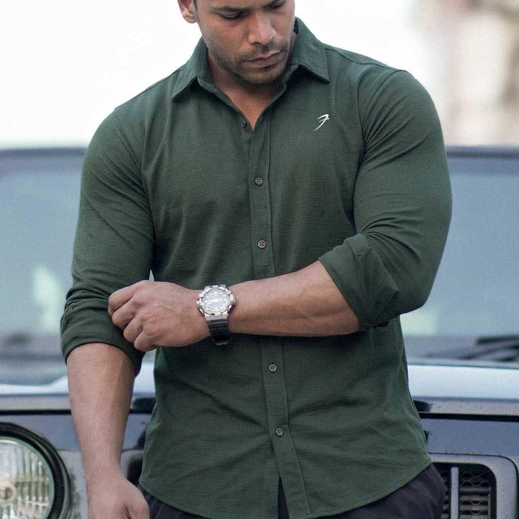 Foundation Fullsleeves Shirt Olive