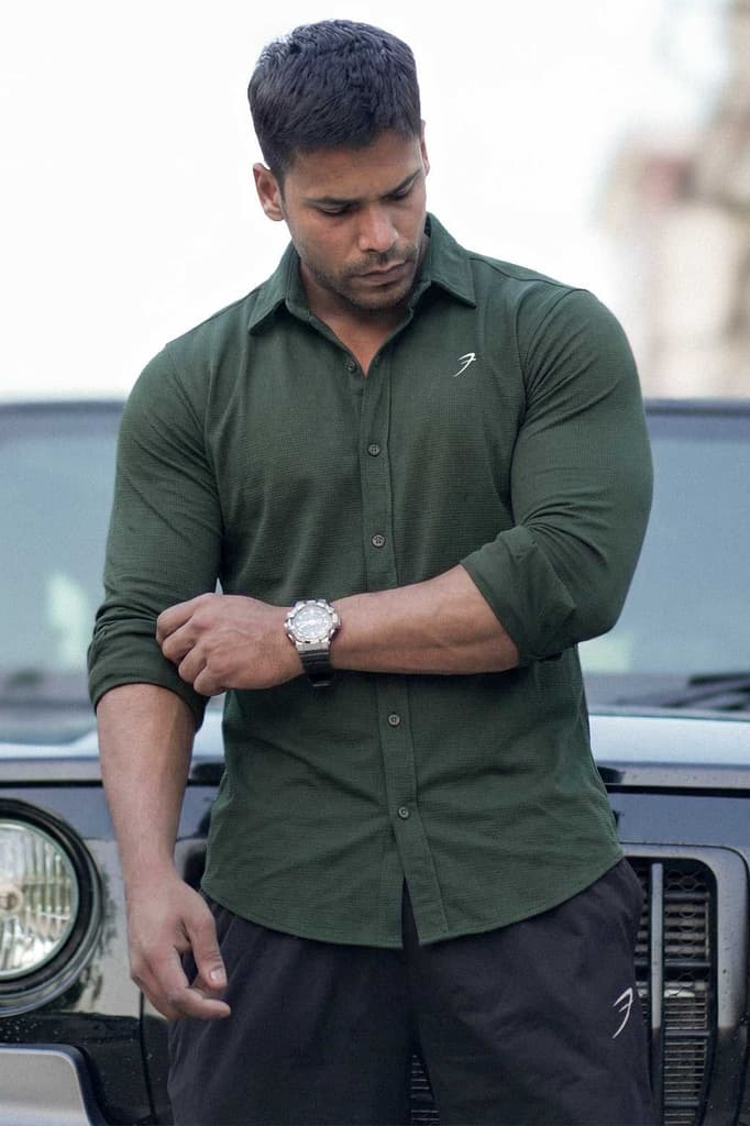 Foundation Fullsleeves Shirt Olive — S