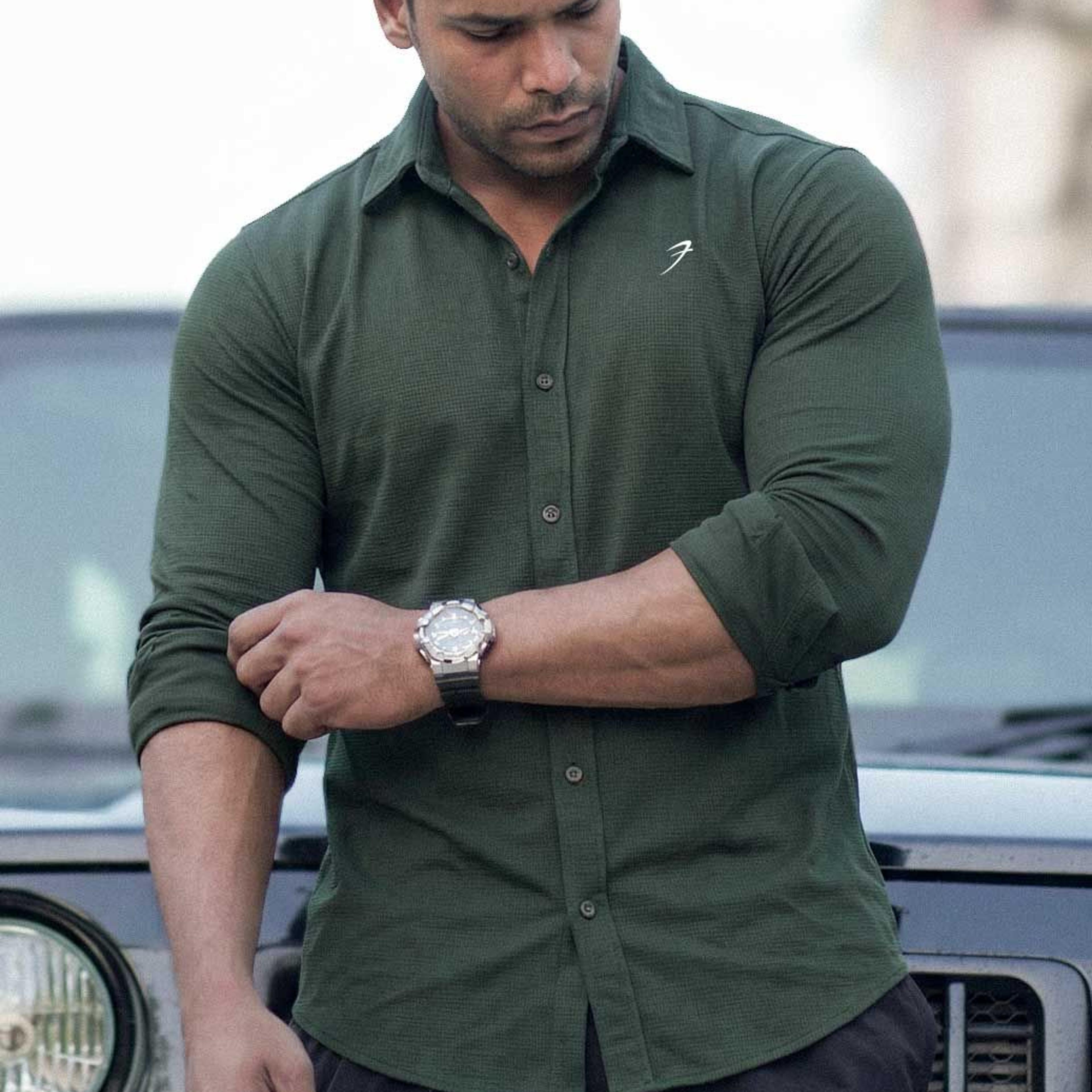 Foundation Fullsleeves Shirt Olive