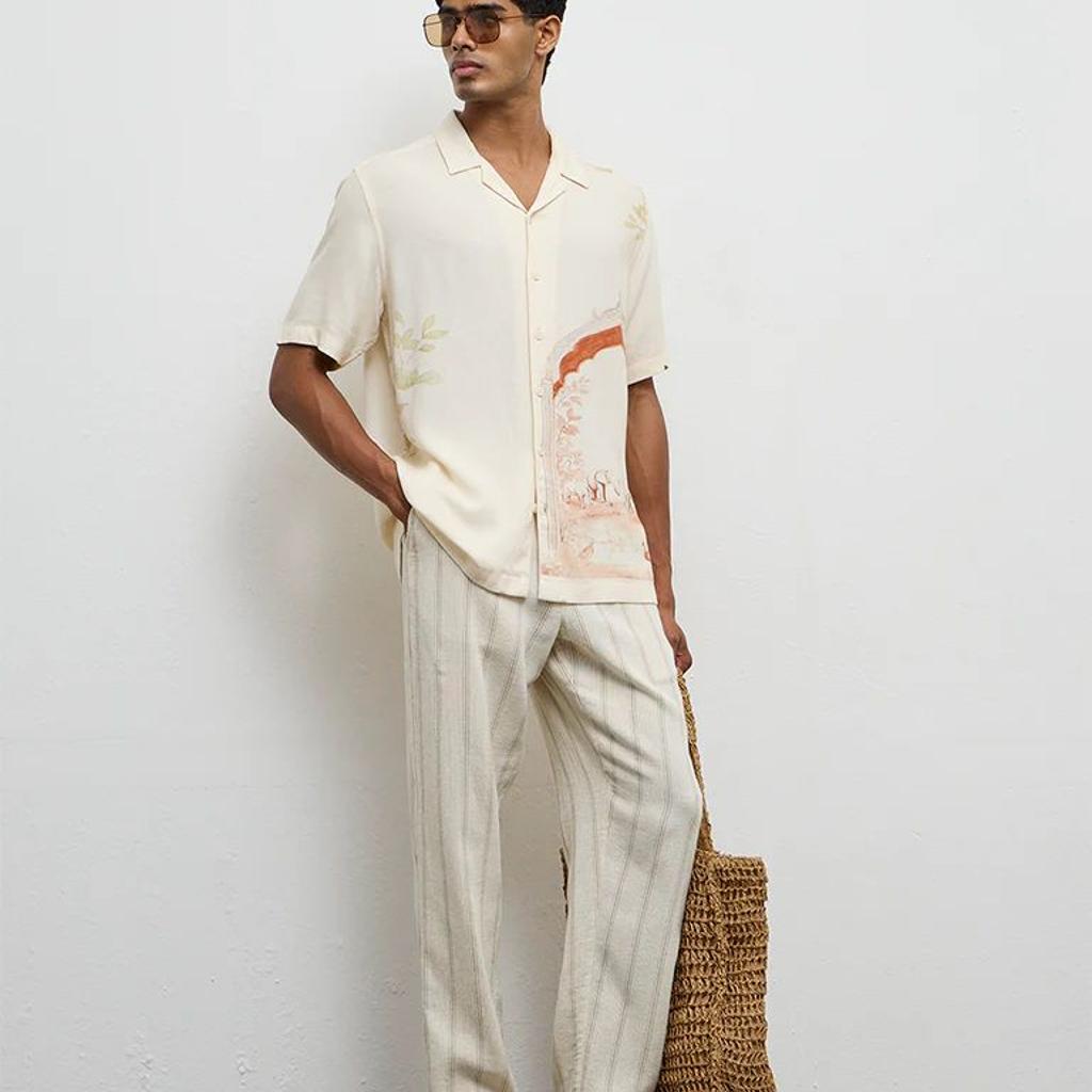 ETA Off-White Scenic-Printed Relaxed-Fit Shirt