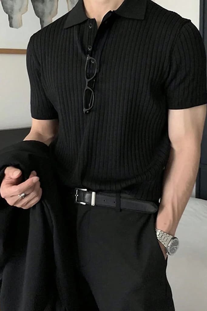 Classic Ribbed Short-Sleeve Polo — photo 8