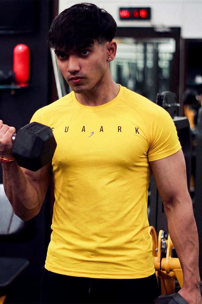 Checks T-shirt Yellow — S