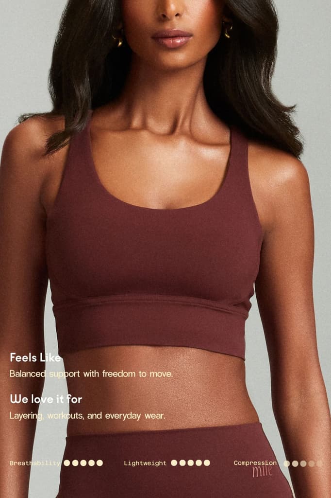 Maroon OnTheGo Cross Back Sports Bra — photo 5
