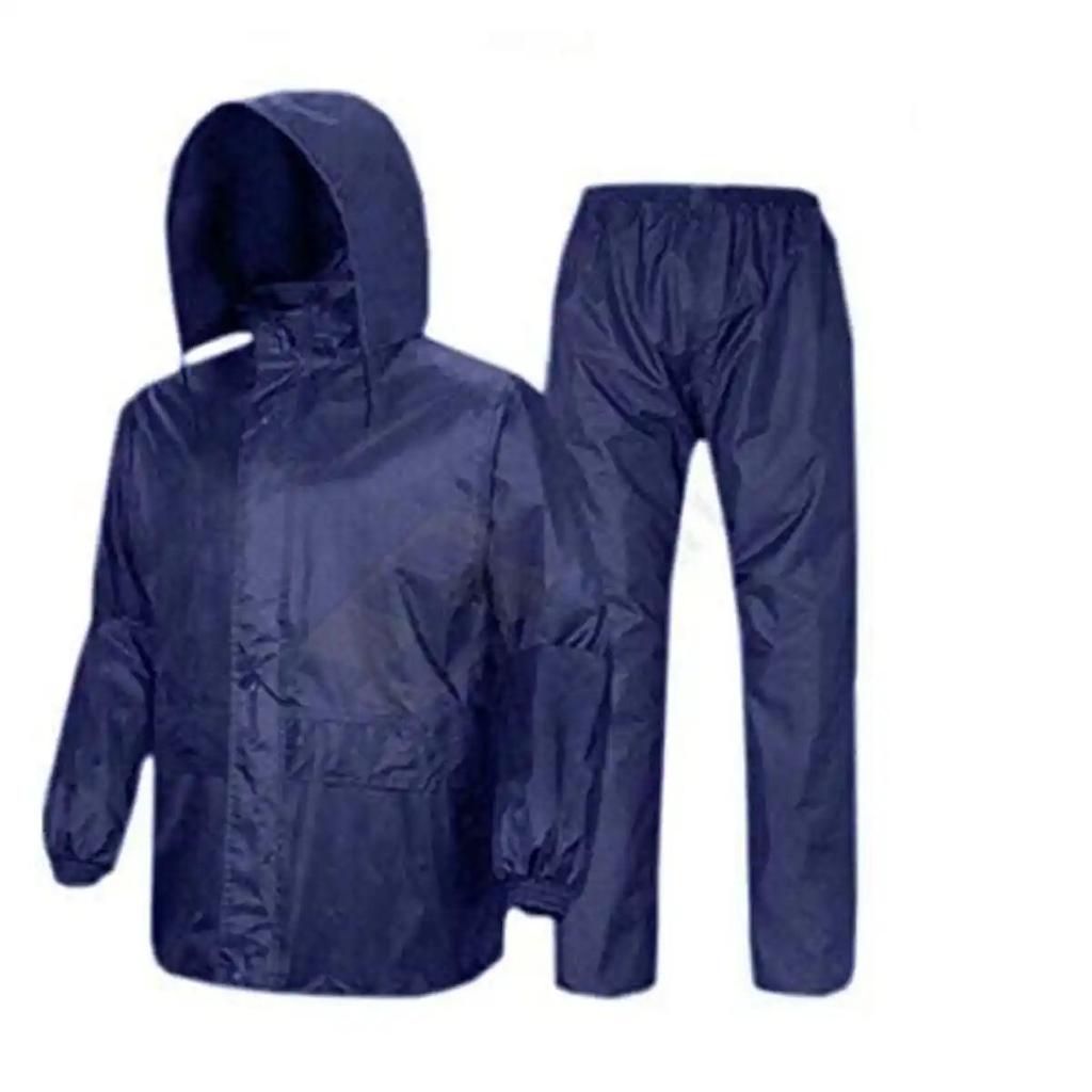 INFISPACE Adult Unisex Polyester Raincoat Suit with Adjustable Cap & Pockets Blue Color XXL — photo 3