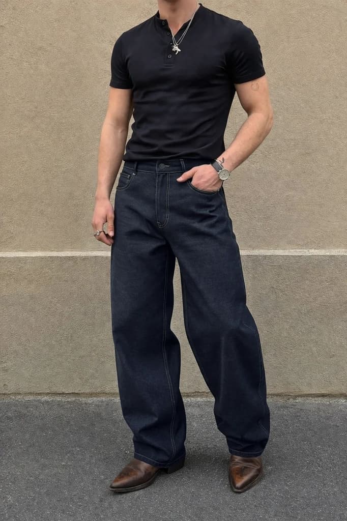 Fake Denim Supersoft Baggy Pants — photo 5