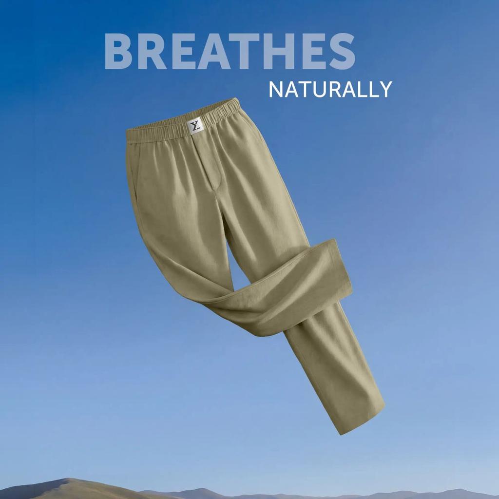 Ultra-Breathable Cotton Chambray Pyjamas - Dusty Olive — photo 4