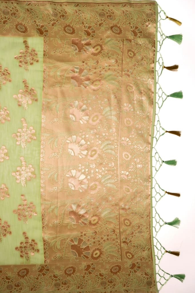 Mimosa Women's Woven Design Banarasi Style Art Silk Saree With Blouse Piece : SA00001806PSFREE — photo 7