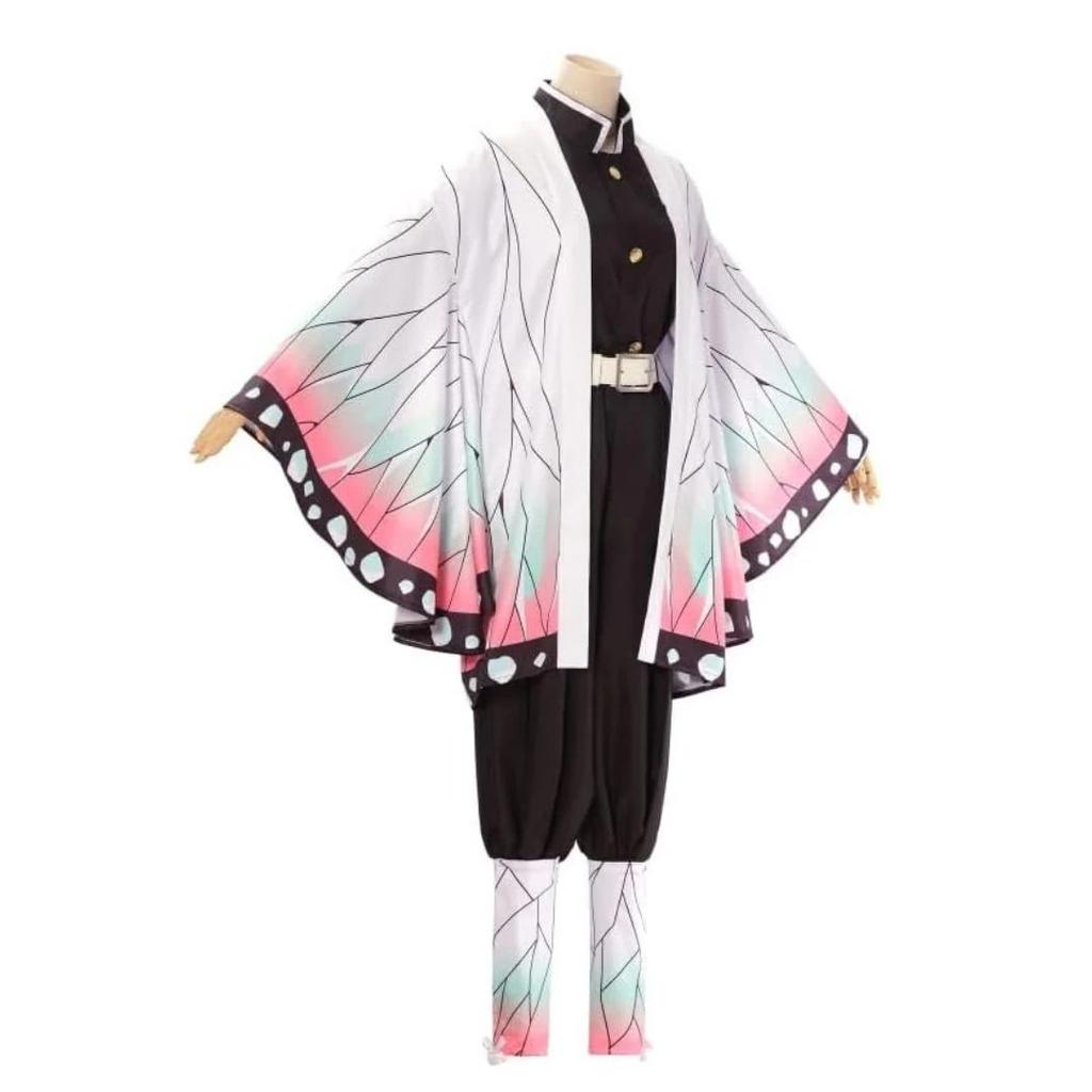 Shinobu Kocho Cosplay Costume | Kimono Dress for Demon Slayer Girl — Large
