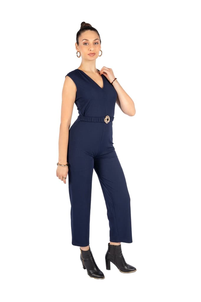 Mavi Royal Blue Korean Rib Fitted Jumpsuit — photo 3