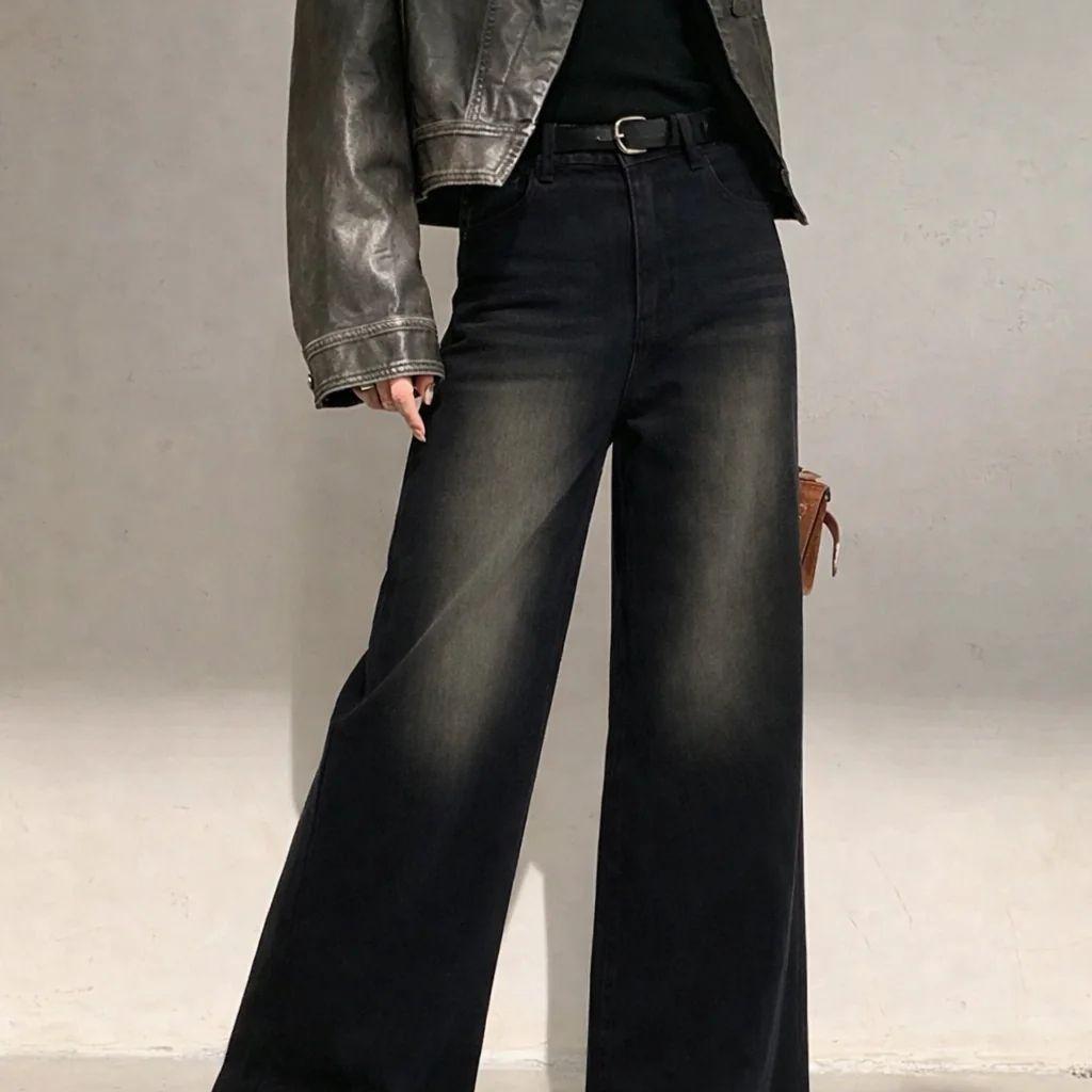 Black Flame Extra Wide Jeans