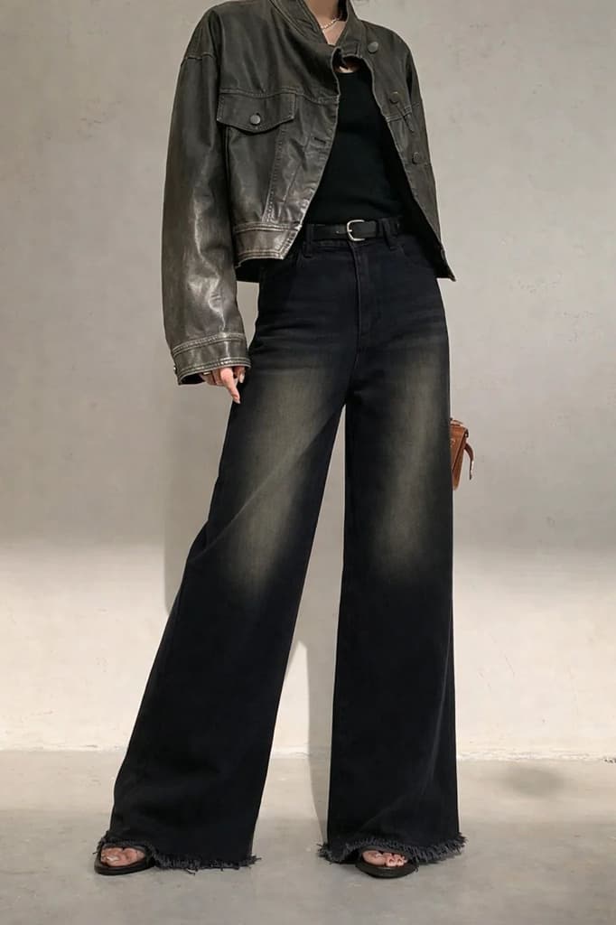 Black Flame Extra Wide Jeans