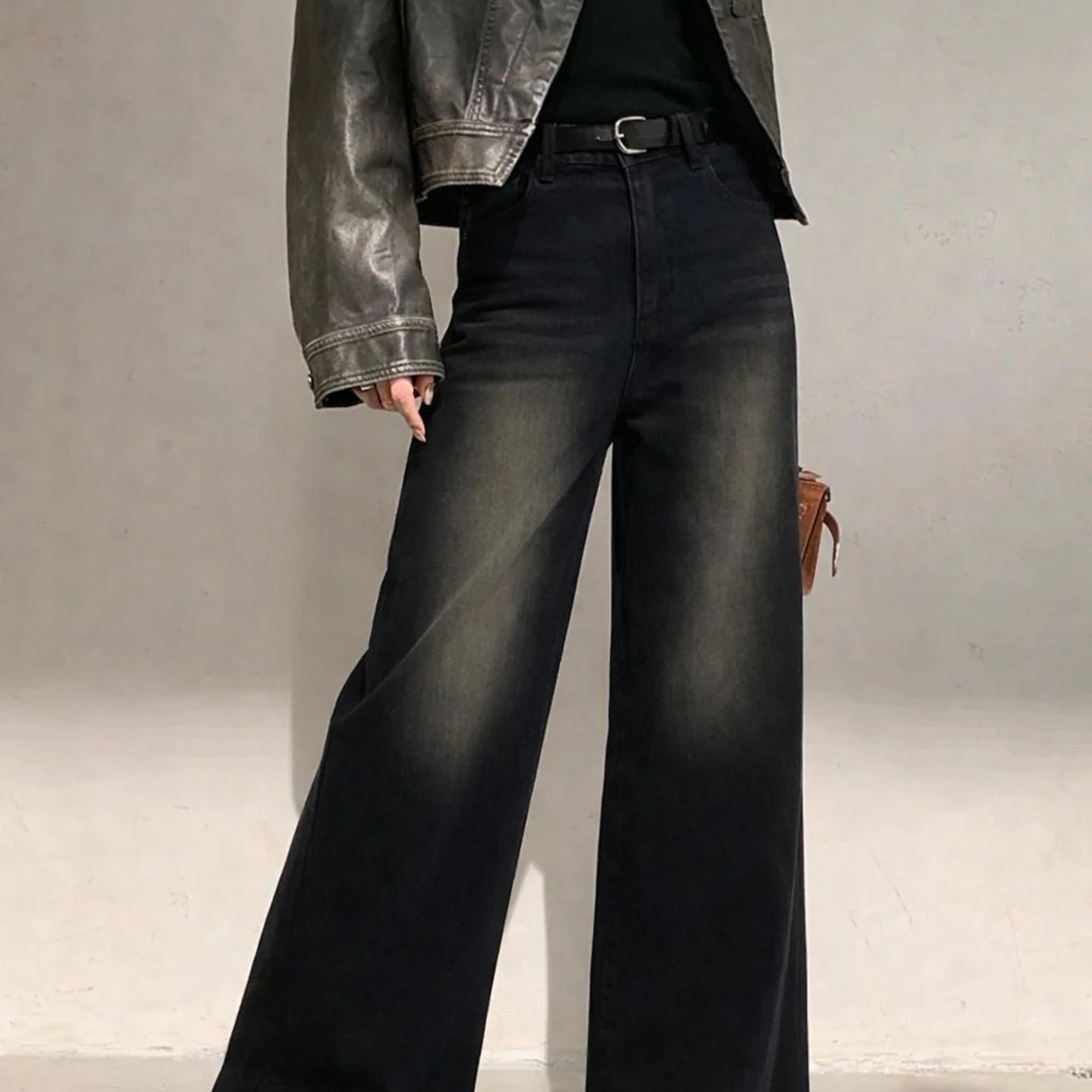 Black Flame Extra Wide Jeans