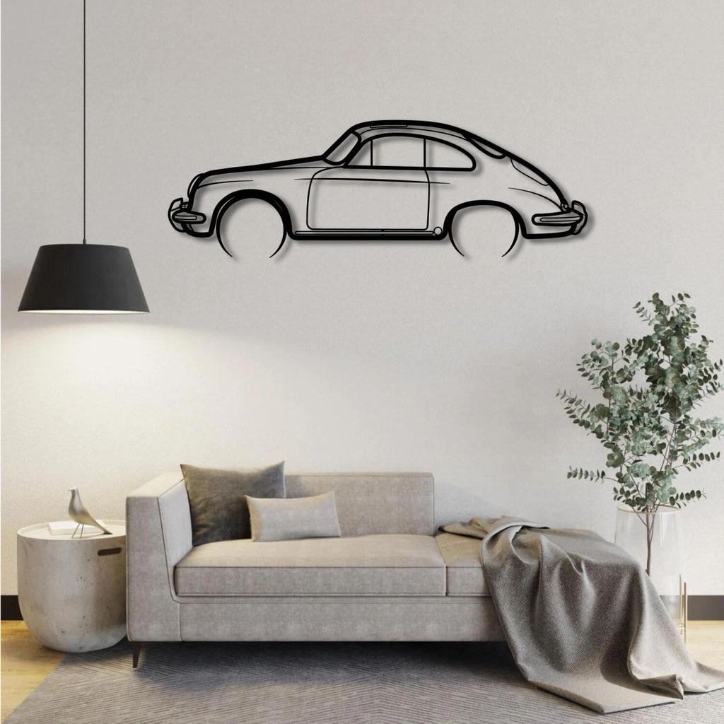 1954 PORSCHE 356 PRE-A 1500 COUPE METAL WALL ART — photo 2
