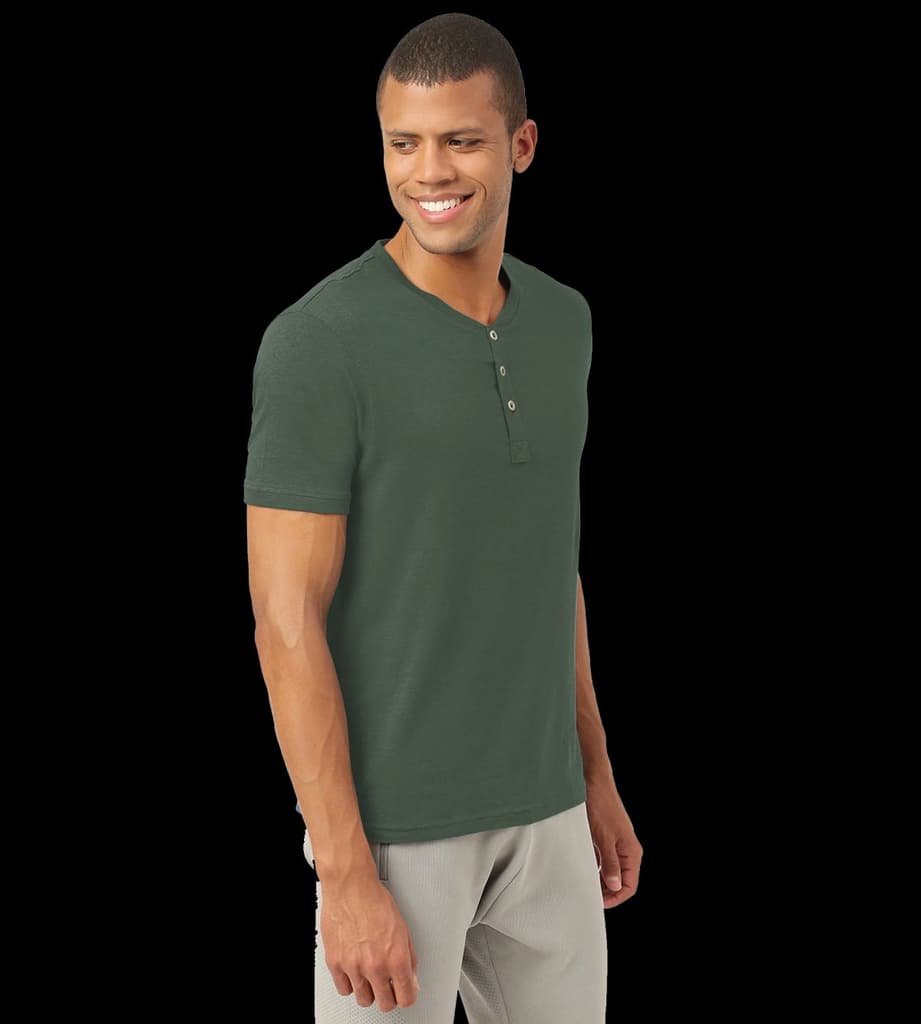Black Forest Green Henley 2.0 - Half Sleeves (Pack Of 1) — photo 2
