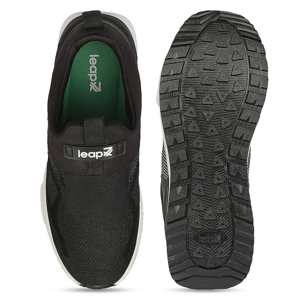 LEAP7X BRISK2025 Black Sports Non Lacing Walking Shoes for Men — photo 4