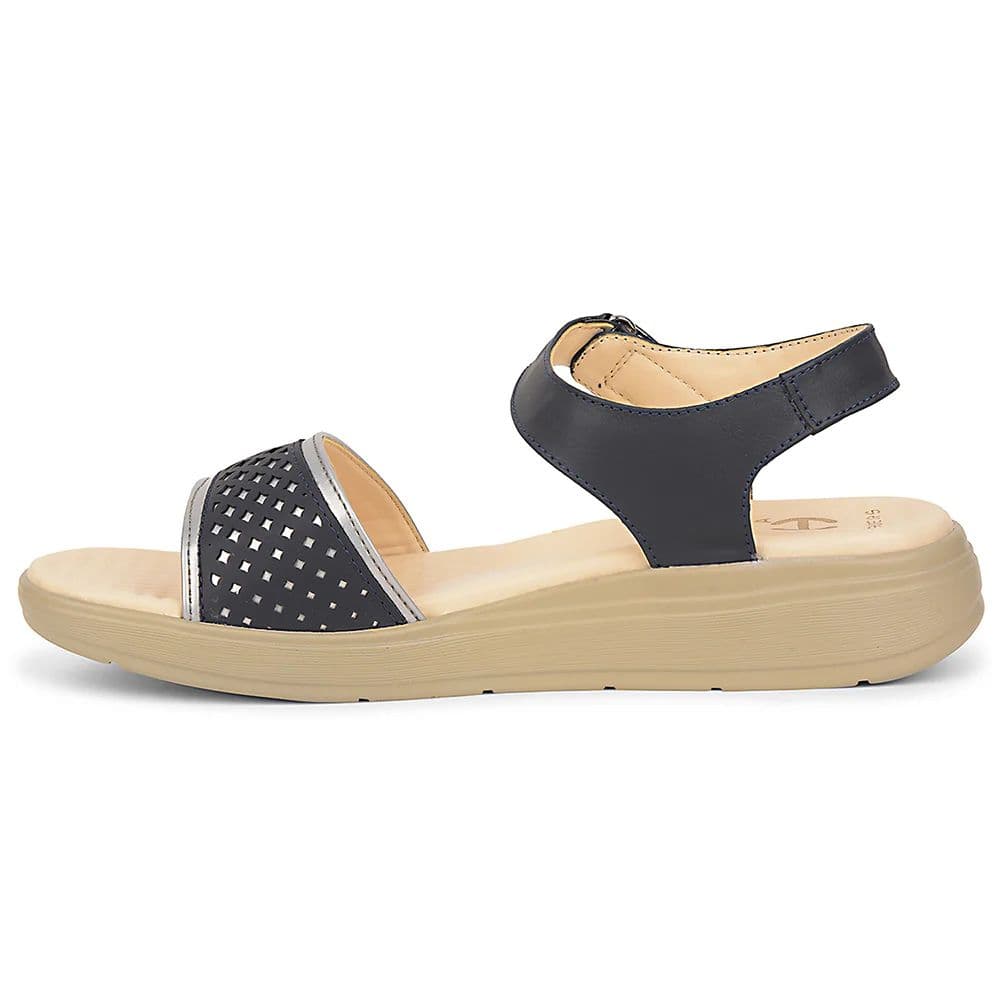 Healers Navy Blue Casual Sandal For Women SOFTER-6W By Liberty — photo 3