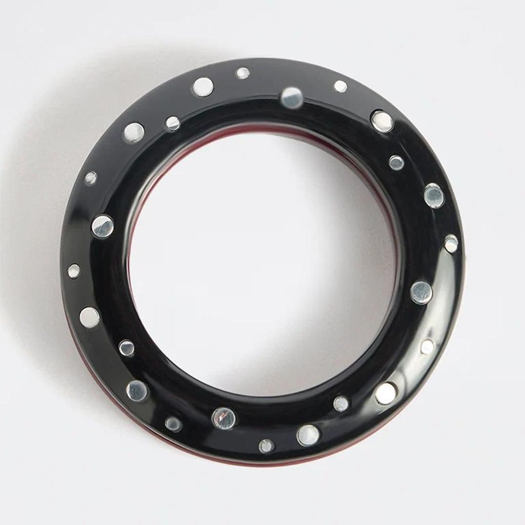 Westside Accessories Black and Burgundy Studded Bangles – Pack of 2