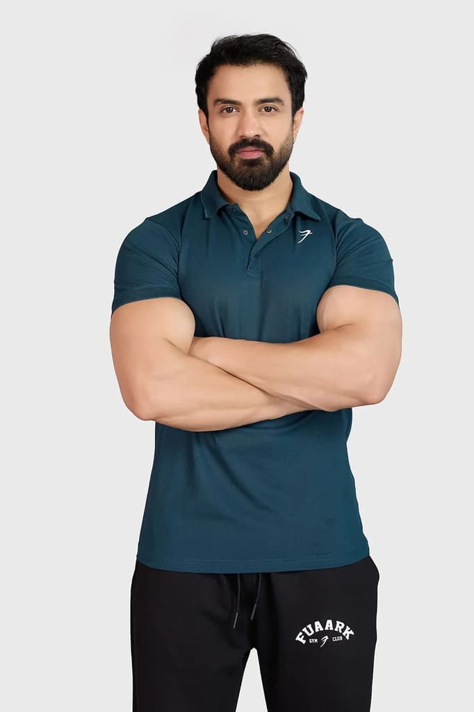 Aura Polo T-shirt Teal — S