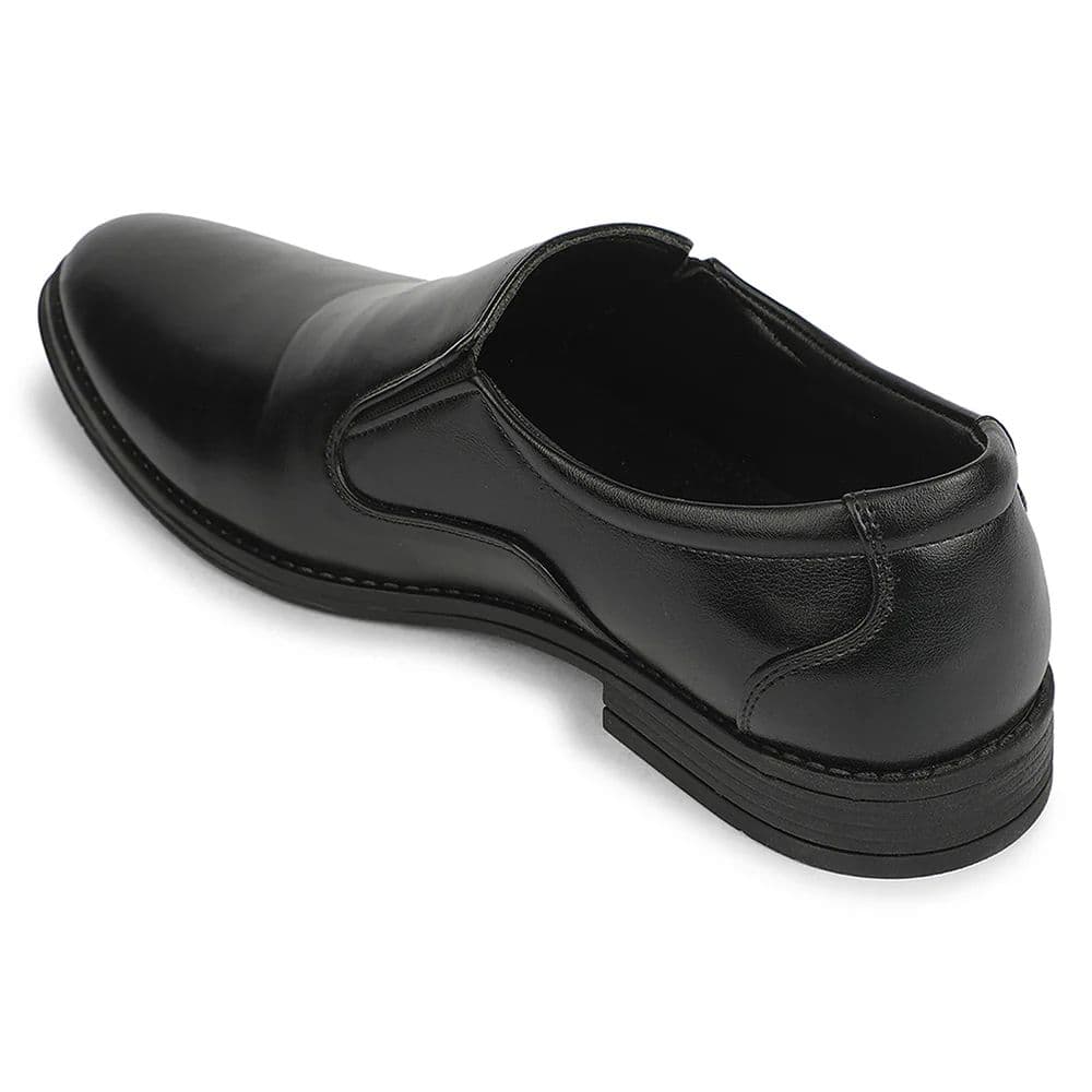 Fortune HML-87E Black Formal Non Lacing Mocassin Shoes for Men — photo 5