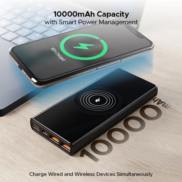 boAt EnergyShroom PB310 Wireless Pro | Powerbank with 15W Wireless Charging, 22.5W Wired Fast Charging, 12 Layer Smart IC Protection — photo 2