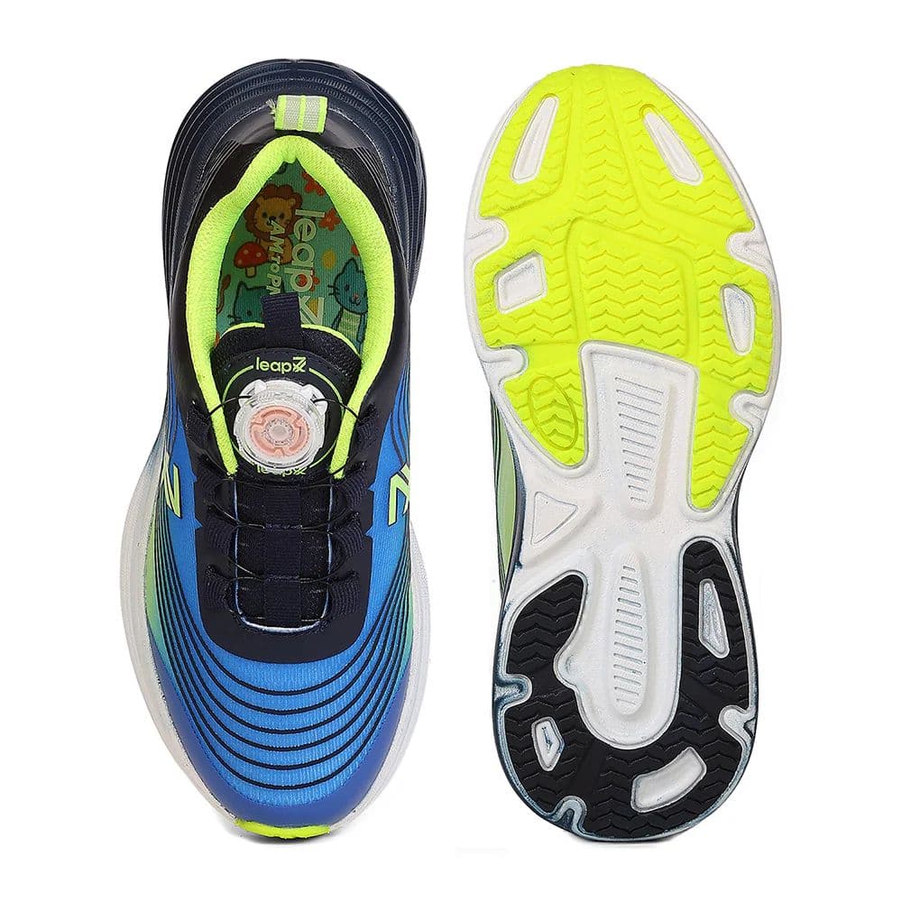 Leap7X LOTO-6 Kids' Royal Blue Walking Shoes - TWISTS & GO with Colorblock Design — photo 4